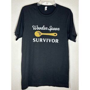 Wooden Spoon Survivor Shirt Adult Medium Funny Old School 70s 80s Kid Gen X